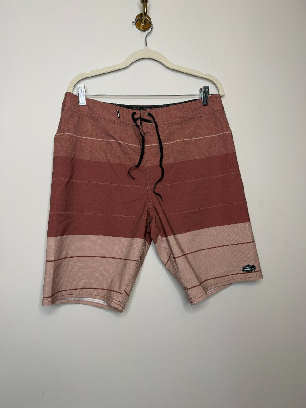 O'Neill Men's Hyperfreak Heat Stripe 20" Board Shorts Rust Size 32